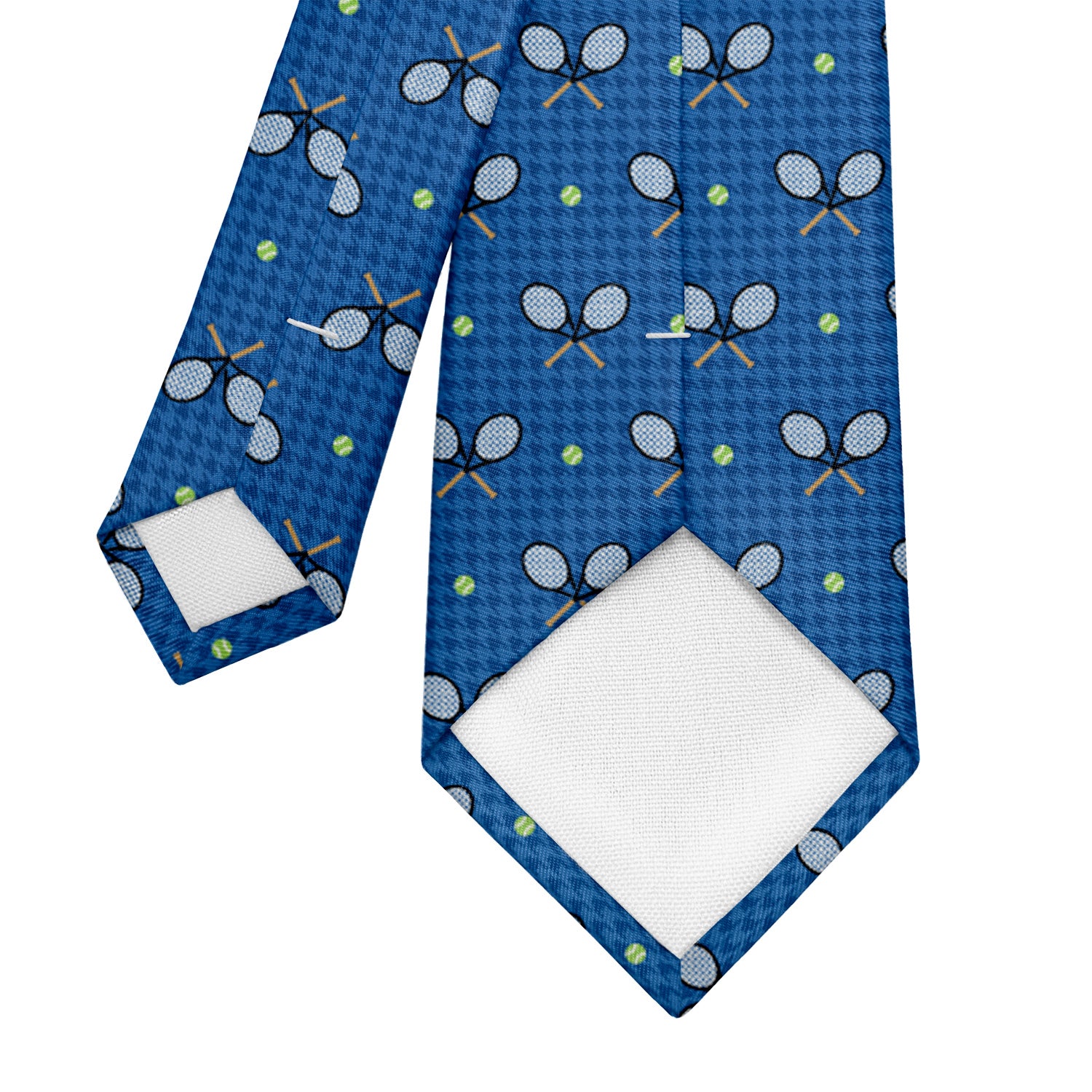 Houndstooth Tennis Necktie - Tipping - Knotty Tie Co.