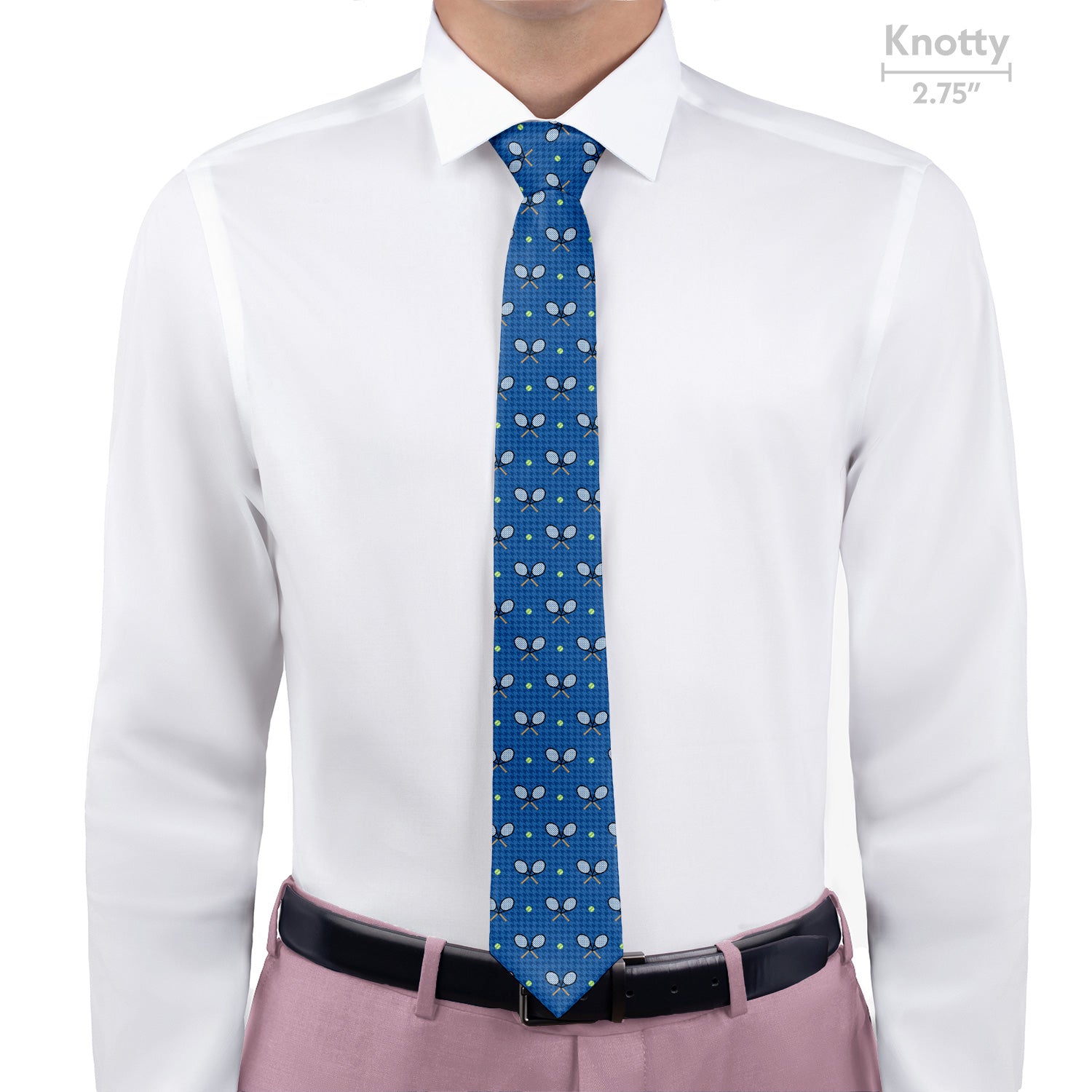 Houndstooth Tennis Necktie - Skinny - Knotty Tie Co.