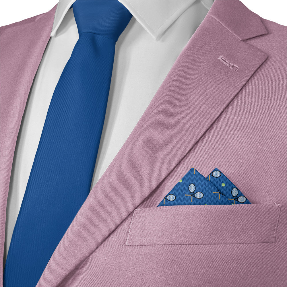 Houndstooth Tennis Pocket Square - Matching Necktie - Knotty Tie Co.