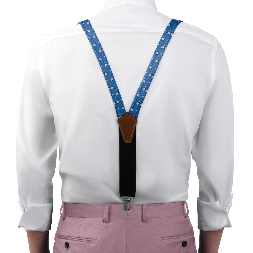 Houndstooth Tennis Suspenders - On Model Front View - Knotty Tie Co.