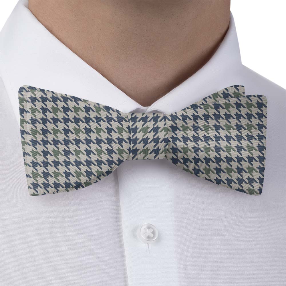 Houndstooth Bow Tie - Self Tie Bow Tie - Knotty Tie Co.