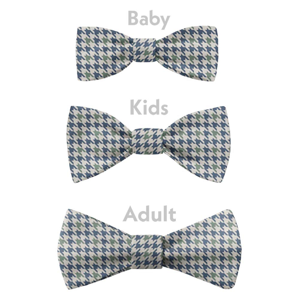 Houndstooth Bow Tie - Bow Sizes - Knotty Tie Co.