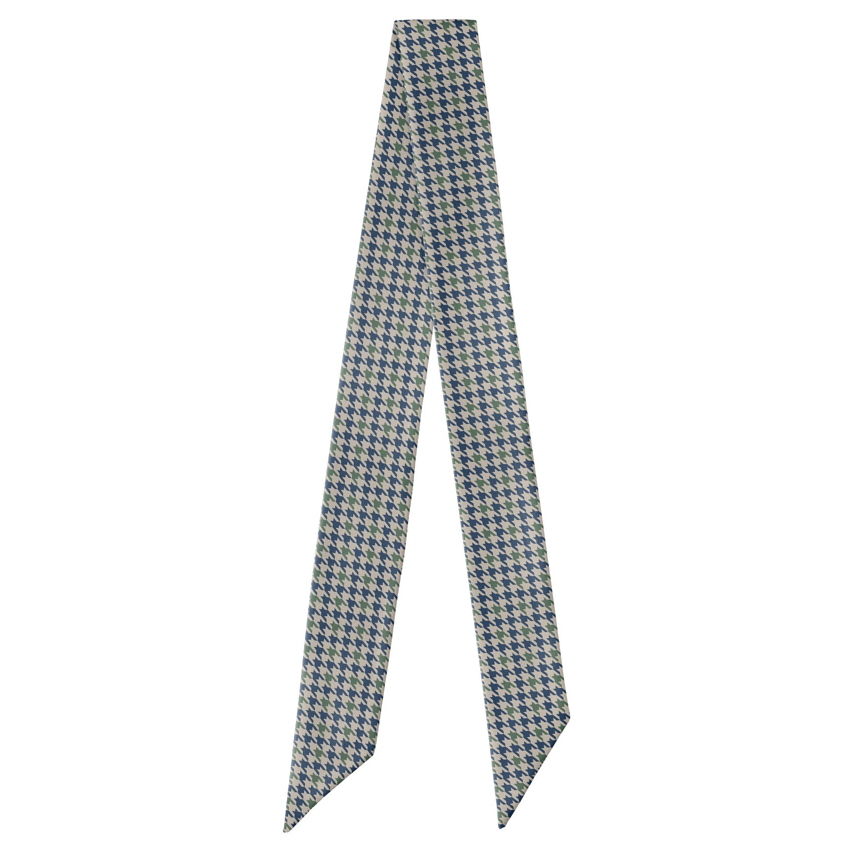 Houndstooth Hair Scarf - Full View of Hair Scarf - Knotty Tie Co.