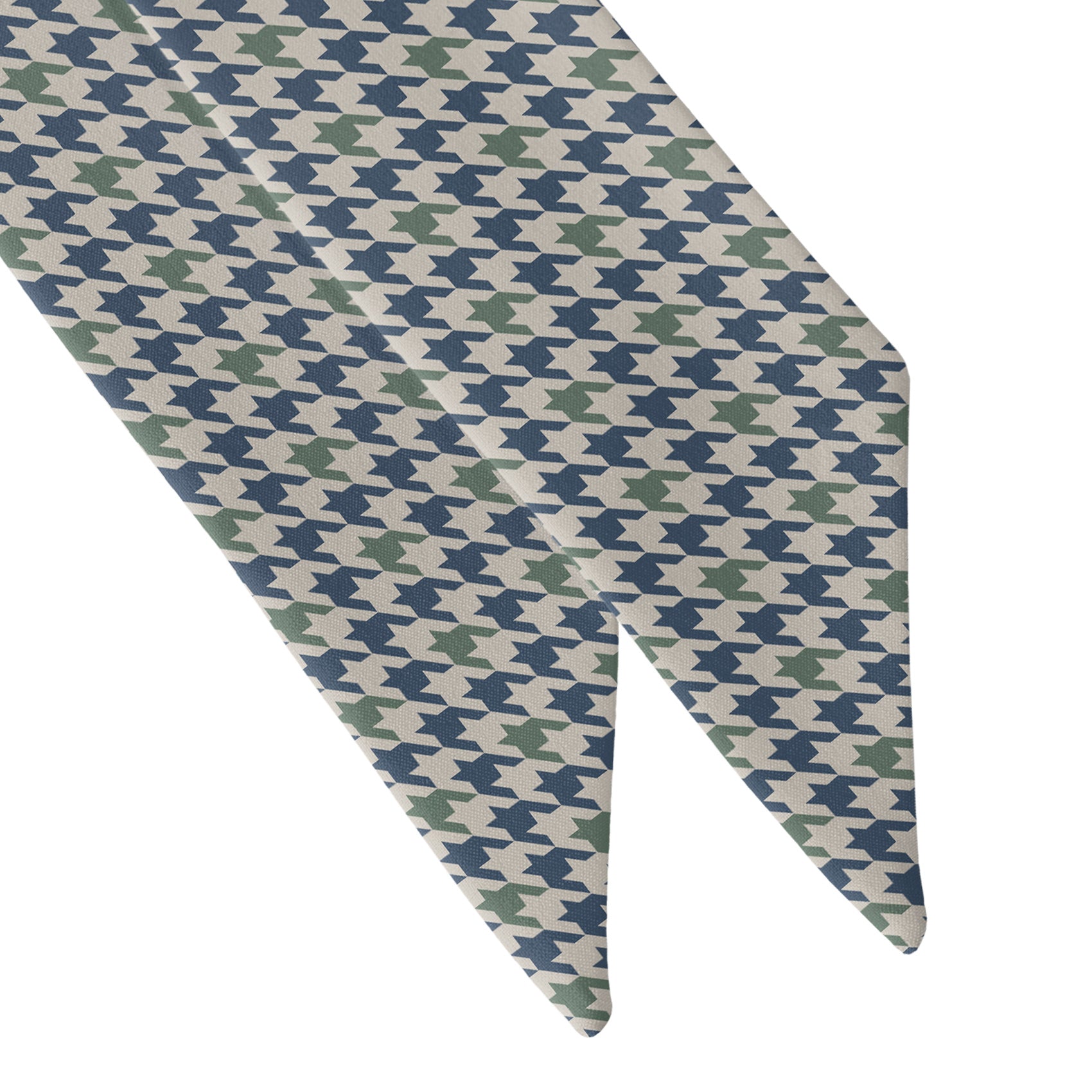 Houndstooth Hair Scarf - Scarf Tapered Ends - Knotty Tie Co.