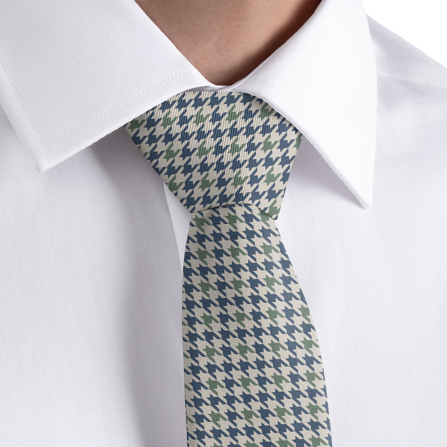 Houndstooth Necktie - Dress Shirt - Knotty Tie Co.