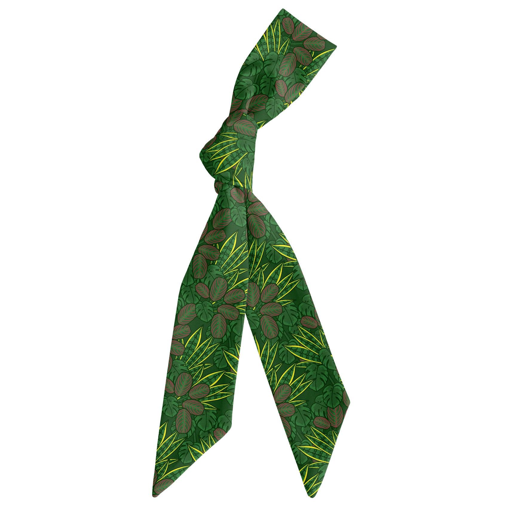 Houseplant Bloom Hair Scarf - Scarf Tied Into Knot - Knotty Tie Co.