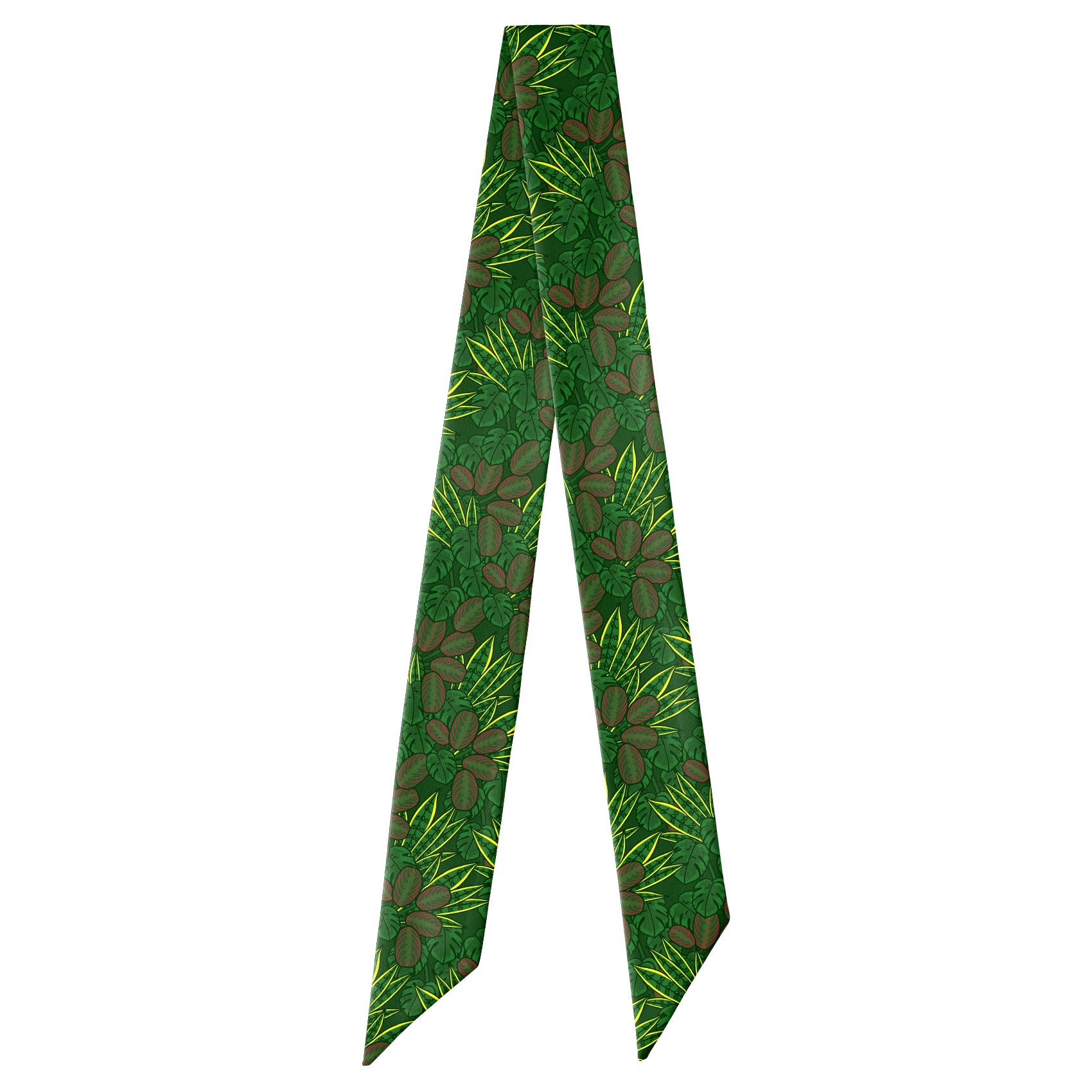 Houseplant Bloom Hair Scarf - Full View of Hair Scarf - Knotty Tie Co.