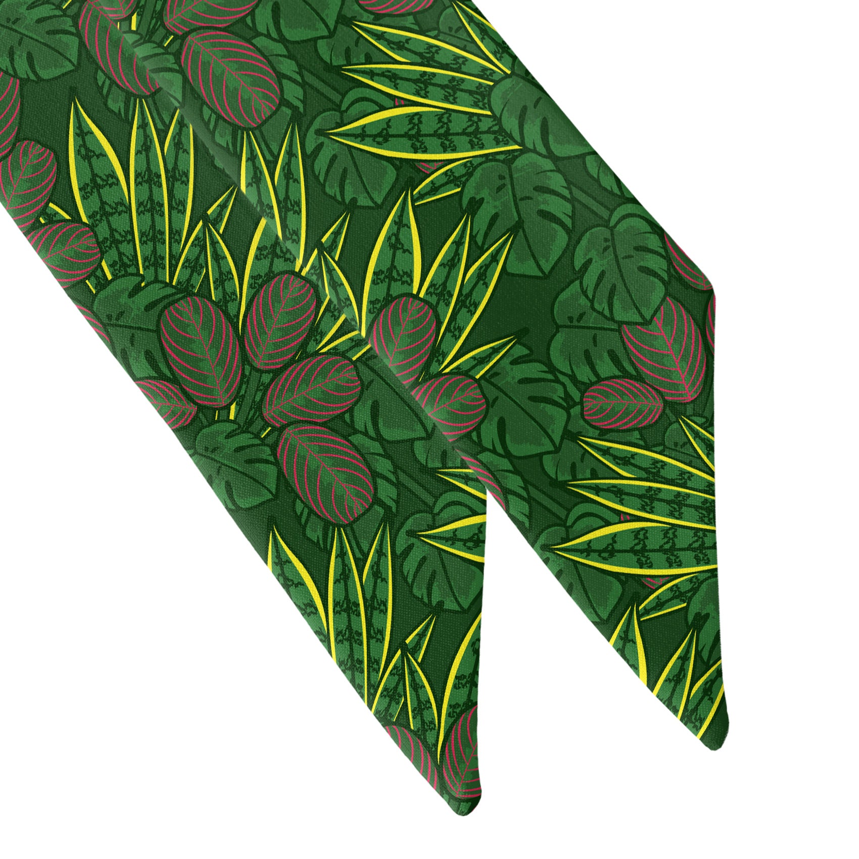 Houseplant Bloom Hair Scarf - Scarf Tapered Ends - Knotty Tie Co.