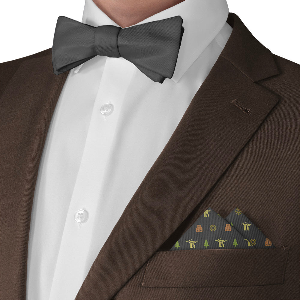 Hunting With Friends Pocket Square - Matching Bow Tie - Knotty Tie Co.