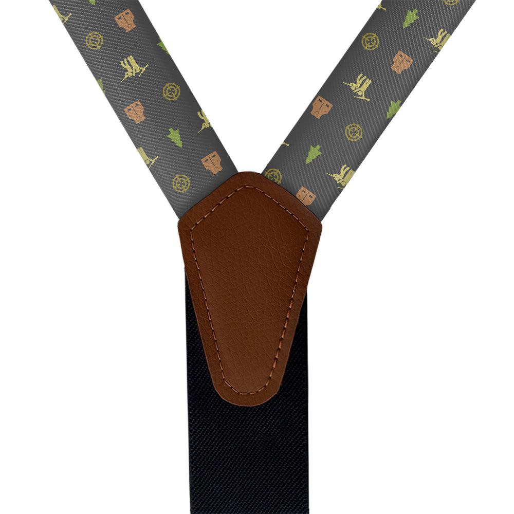 Hunting With Friends Suspenders - Vegan Leather Y-Back - Knotty Tie Co.