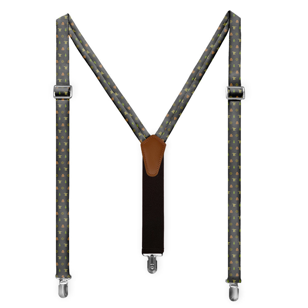 Hunting With Friends Suspenders - Full Front View - Knotty Tie Co.