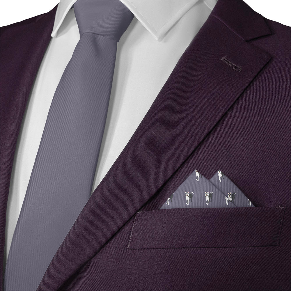 Husky Pocket Square - Matching Necktie- Knotty Tie Co.