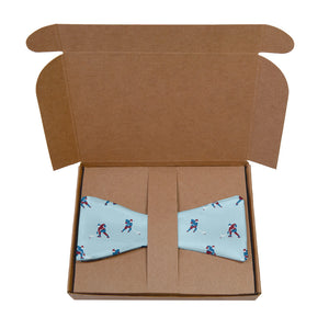 Ice Hockey Heritage Bow Tie - Kraft Gift Box Packaging - Knotty Tie Co.