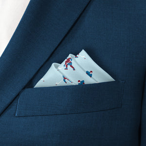 Ice Hockey Heritage Pocket Square - Stairs Fold - Knotty Tie Co.