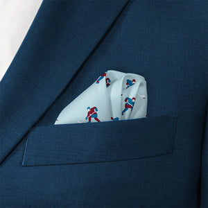 Ice Hockey Heritage Pocket Square - Wave Fold - Knotty Tie Co.