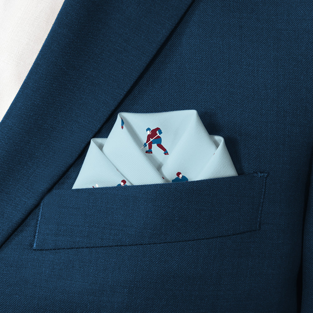 Ice Hockey Heritage Pocket Square - Scalloped Fold - Knotty Tie Co.