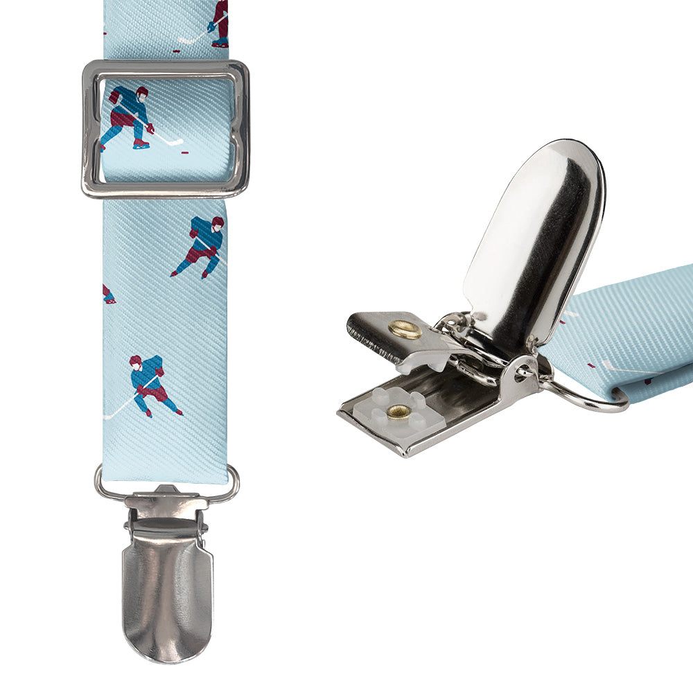 Ice Hockey Heritage Suspenders - Hardware and Strap - Knotty Tie Co.