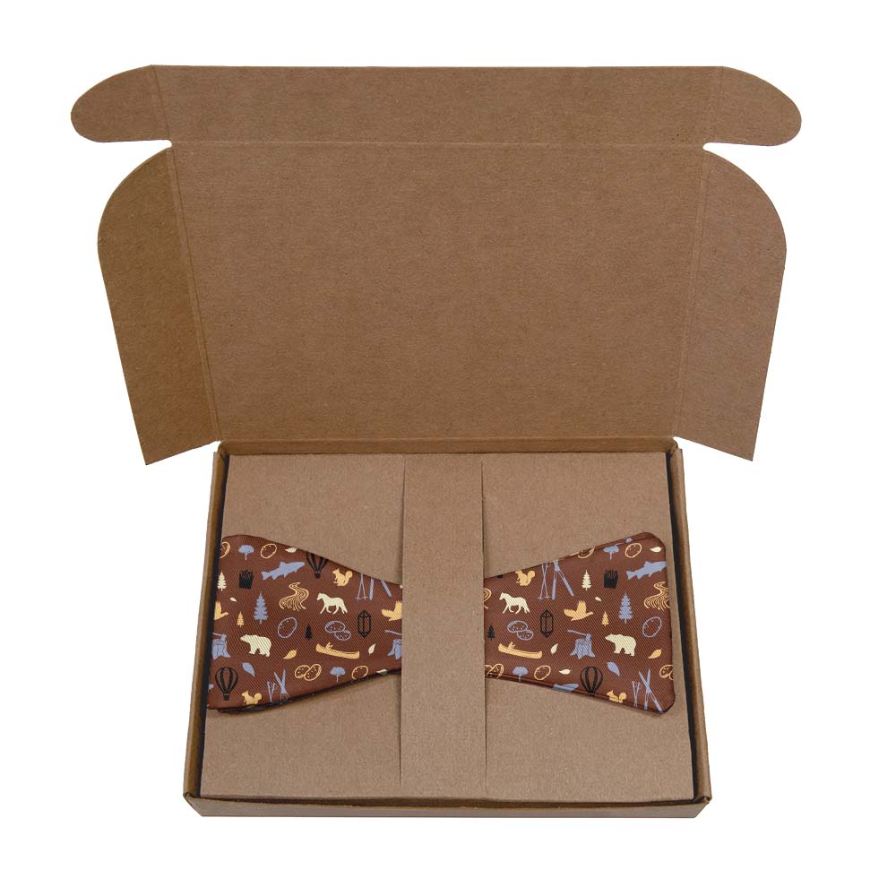 Idaho State Heritage Bow Tie- Kraft Gift Box Packaging - Knotty Tie Co.