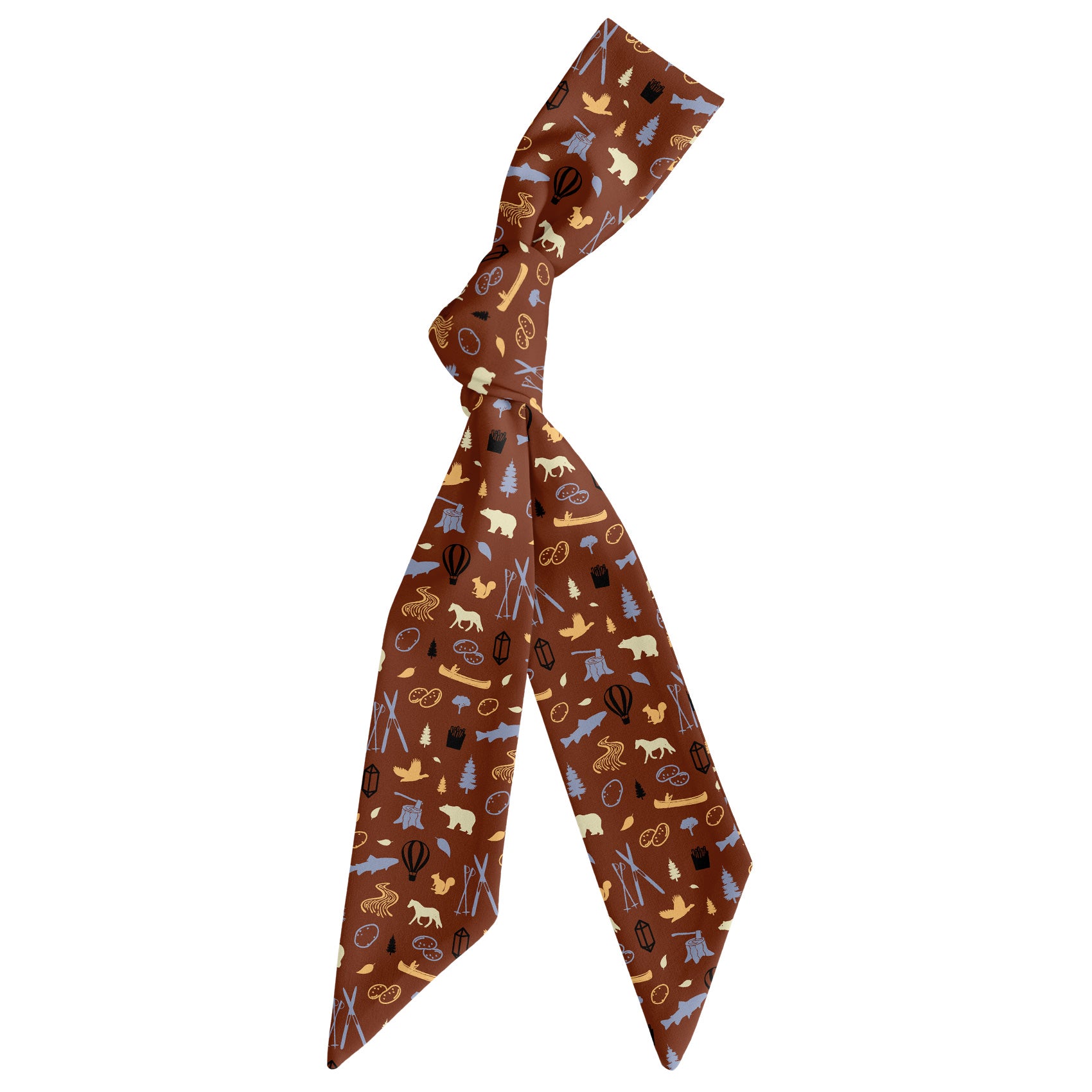 Idaho State Heritage Hair Scarf - Scarf Tied Into Knot - Knotty Tie Co.