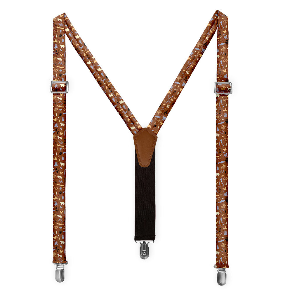 Idaho State Heritage Suspenders - Full Front View - Knotty Tie Co.