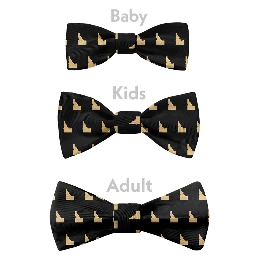 Idaho State Outline Bow Tie - Bow Sizes - Knotty Tie Co.