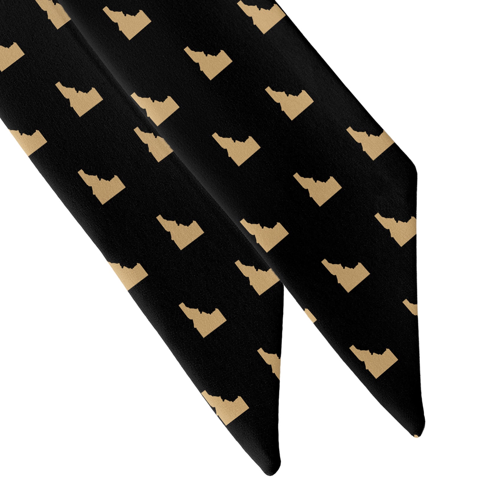 Idaho State Outline Hair Scarf - Scarf Tapered Ends - Knotty Tie Co.