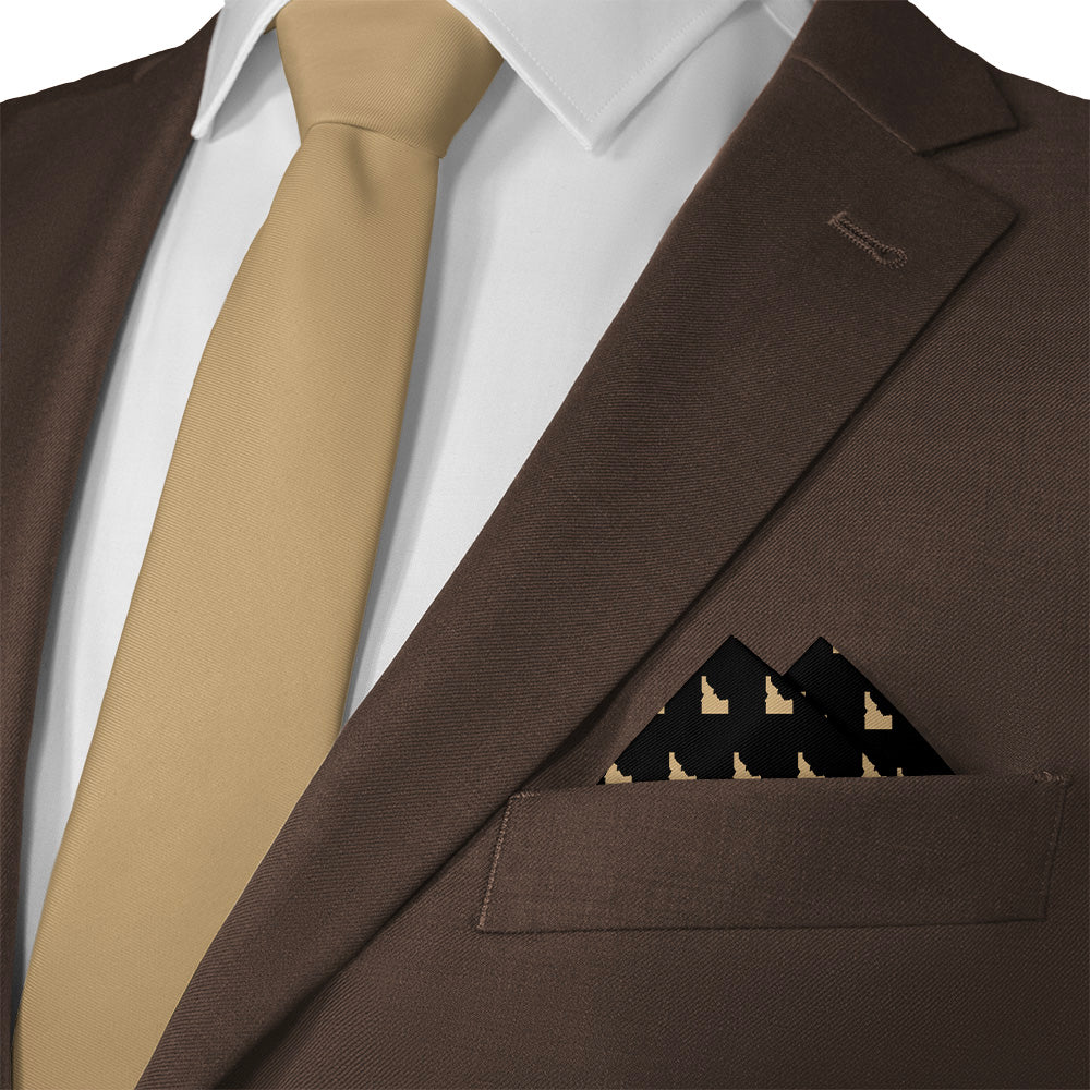 Idaho State Outline Pocket Square - Matching Necktie- Knotty Tie Co.
