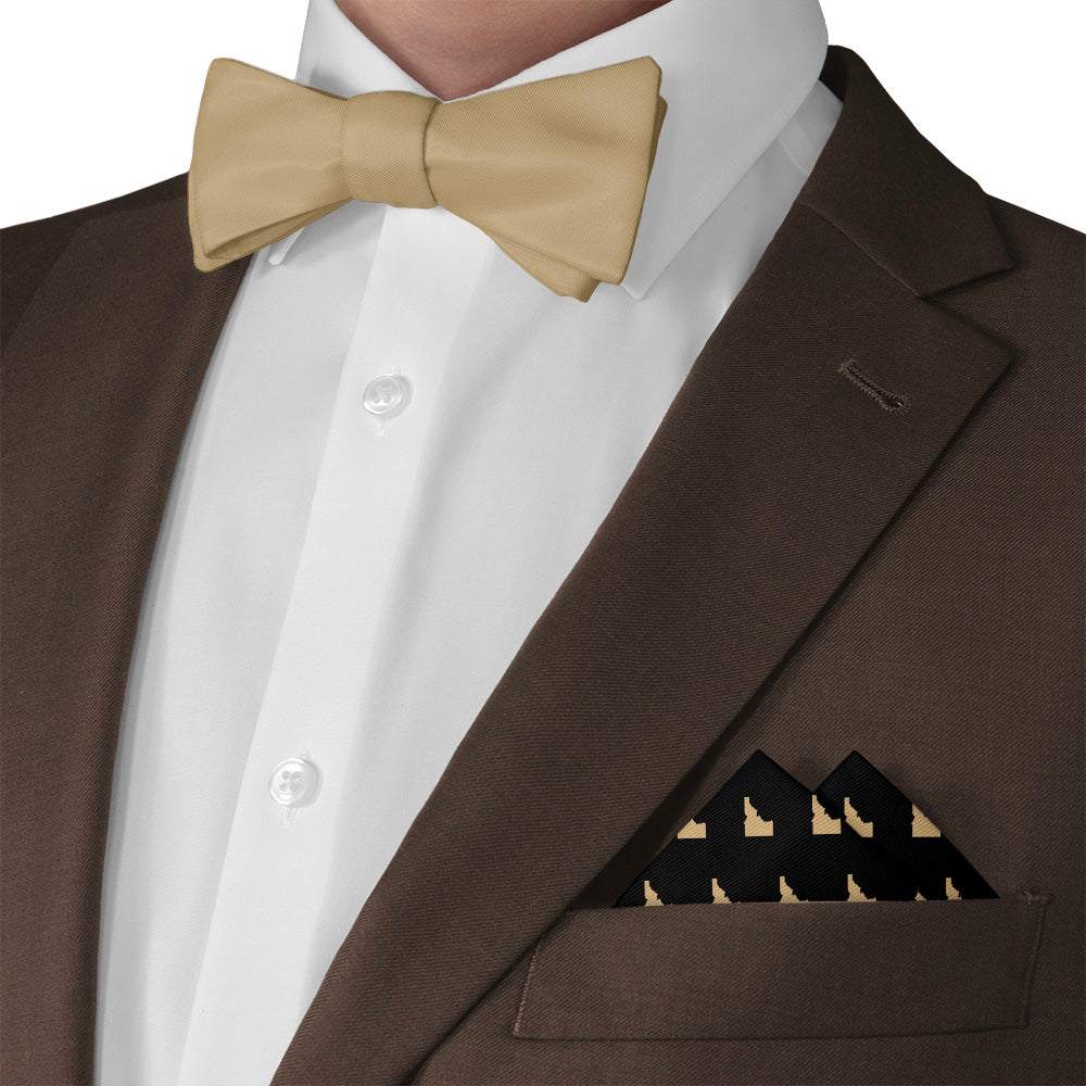 Idaho State Outline Pocket Square - Matching Bow Tie - Knotty Tie Co.