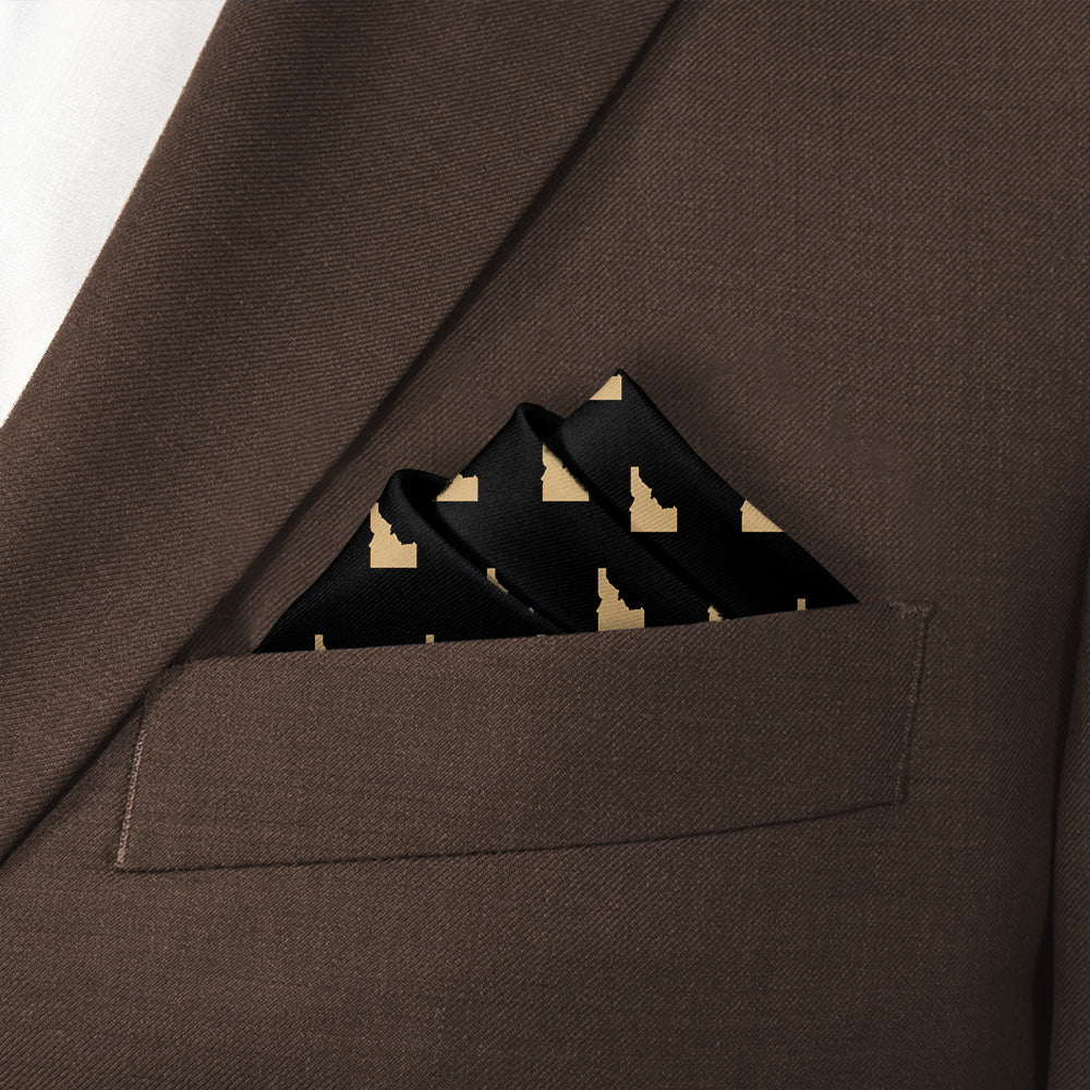 Idaho State Outline Pocket Square - Stairs Fold - Knotty Tie Co.