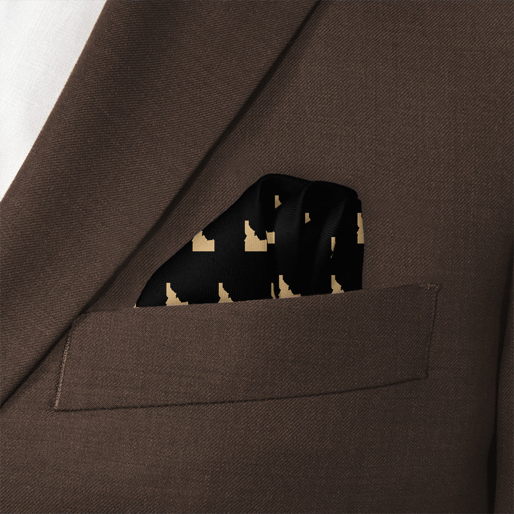 Idaho State Outline Pocket Square - Wave Fold - Knotty Tie Co.