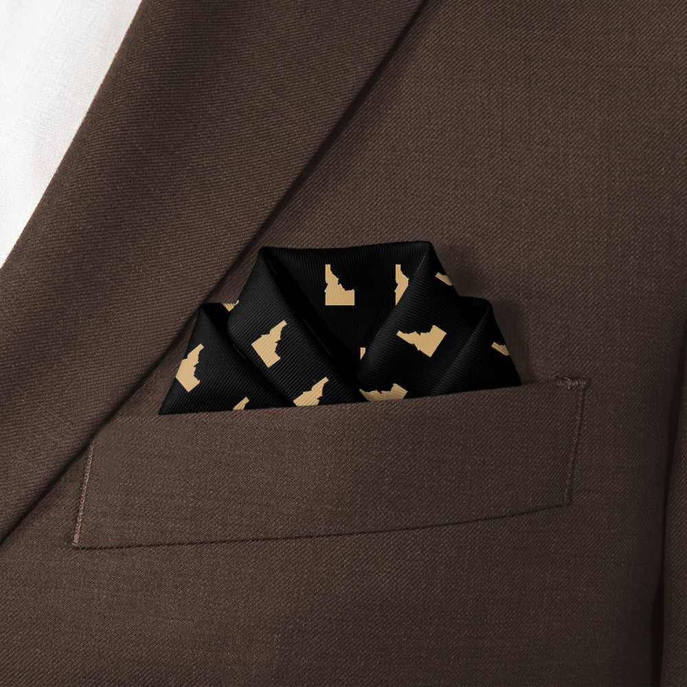 Idaho State Outline Pocket Square - Scalloped Fold - Knotty Tie Co.