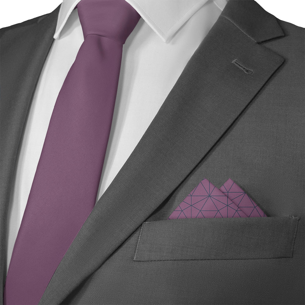 Igloo Geo Pocket Square - Matching Necktie- Knotty Tie Co.