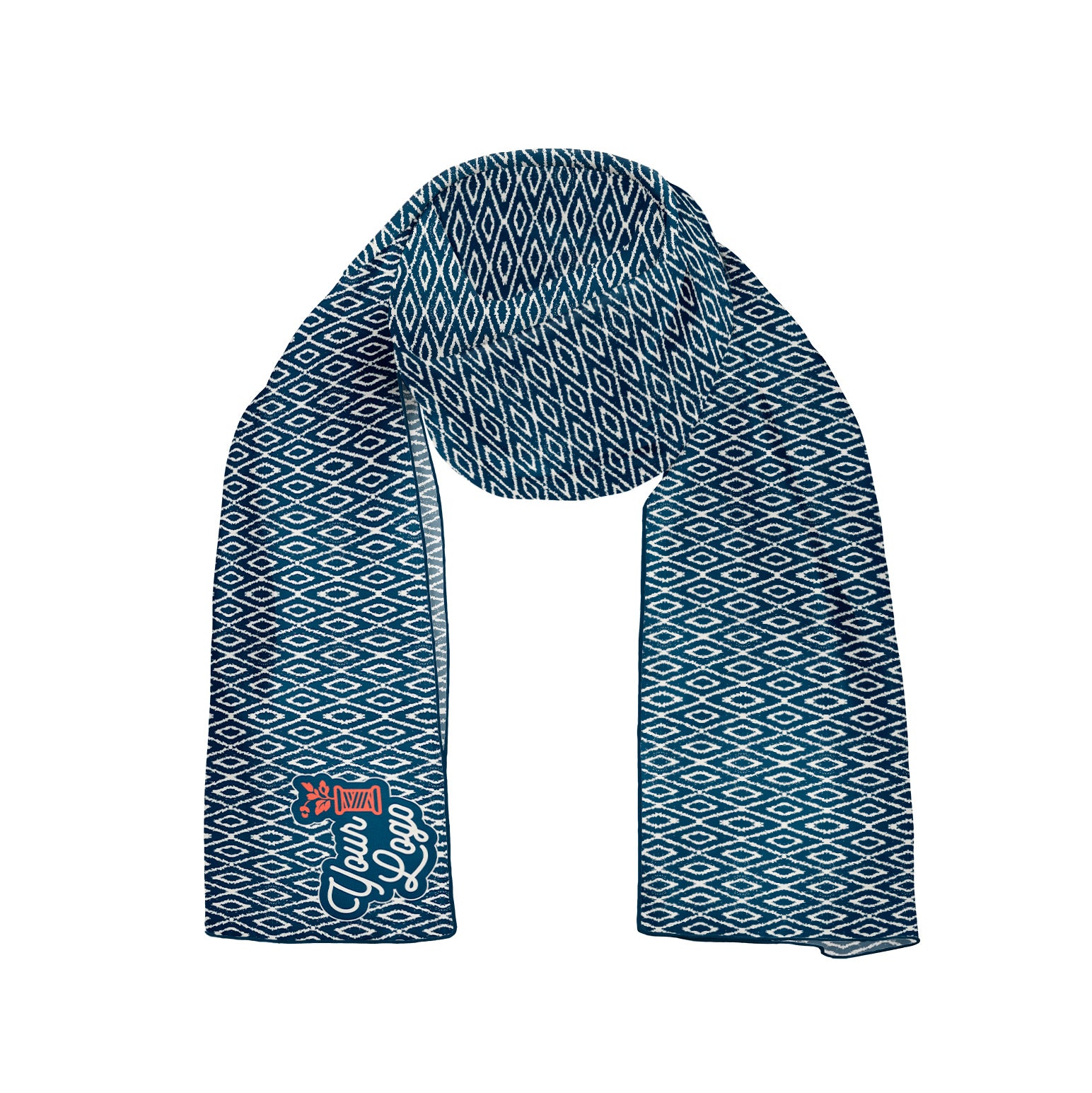 Ikat 1 54 x 12 Rectangle Chiffon Logo Scarf - Knotty Tie Co.