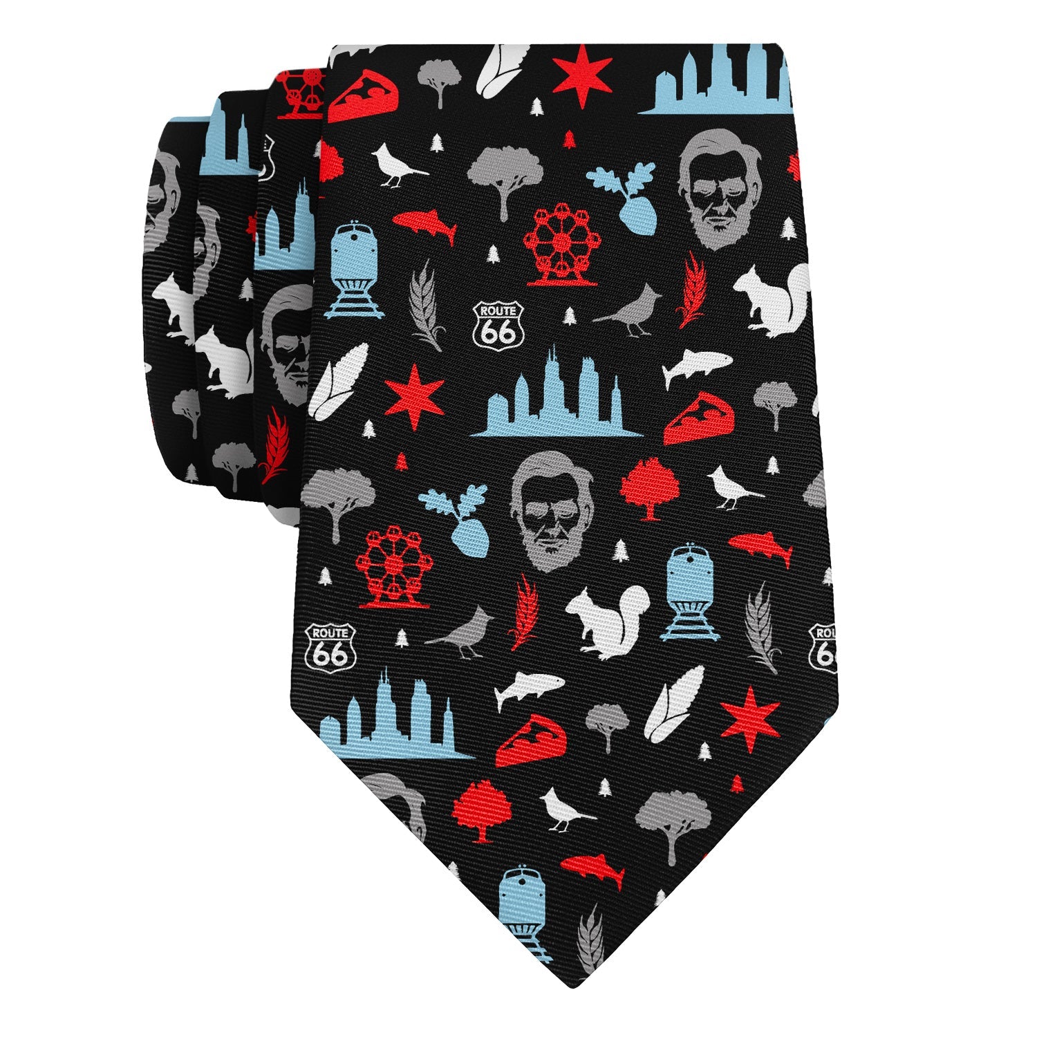 Illinois State Heritage Necktie - Rolled - Knotty Tie Co.
