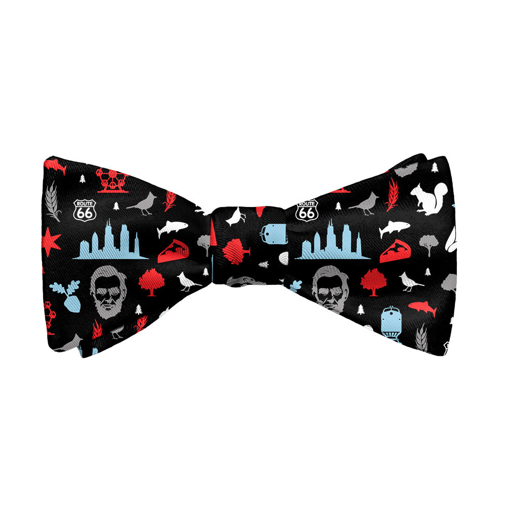 Illinois State Heritage Bow Tie - Adult Standard Self-Tie 14-18" -  - Knotty Tie Co.