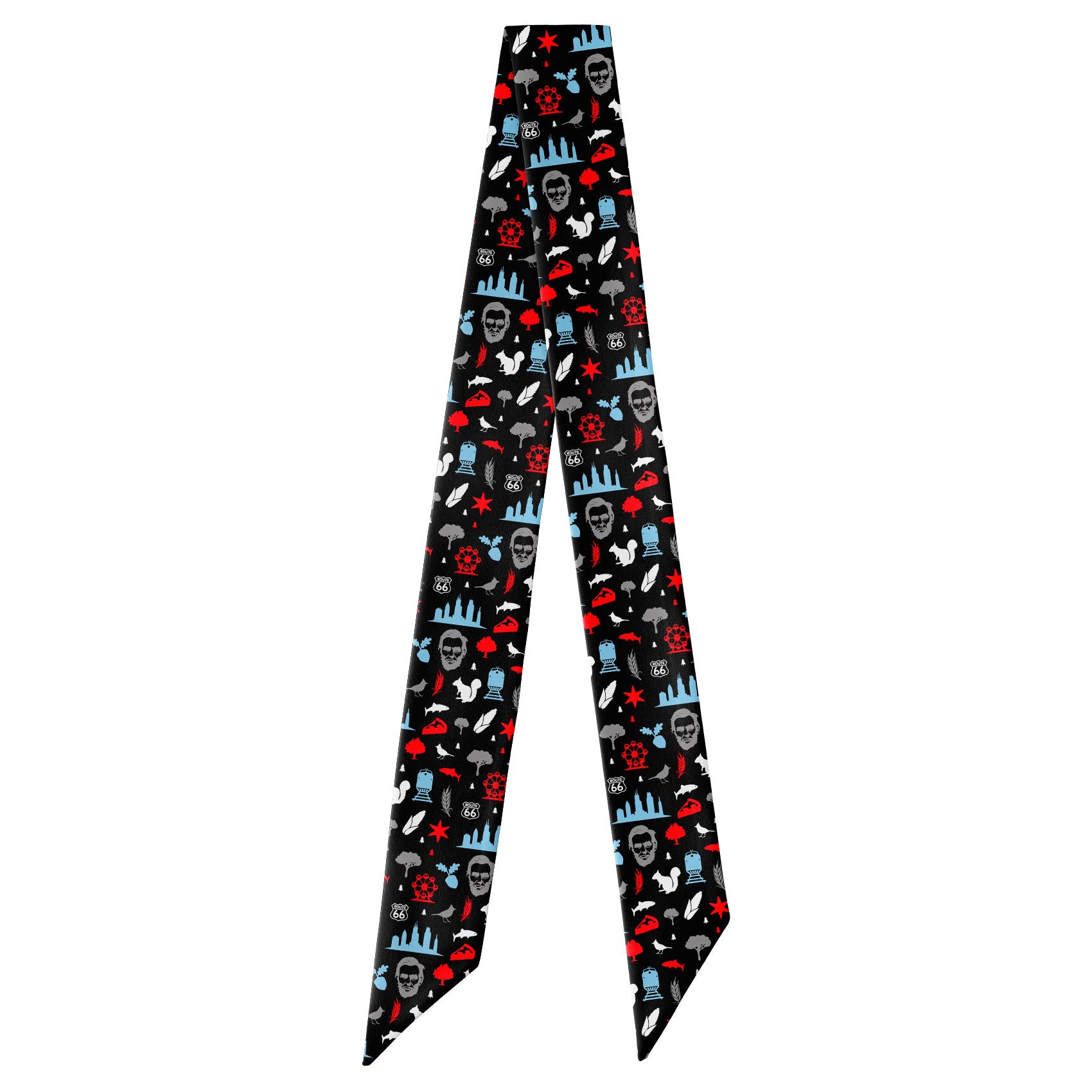 Illinois State Heritage Hair Scarf - Full View of Hair Scarf - Knotty Tie Co.