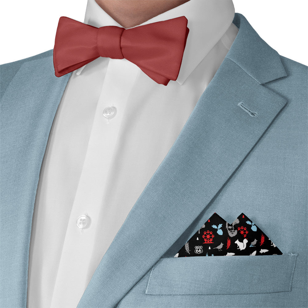 Illinois State Heritage Pocket Square - Matching Bow Tie - Knotty Tie Co.