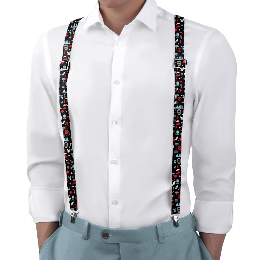 Illinois State Heritage Suspenders - On Model Back View - Knotty Tie Co.