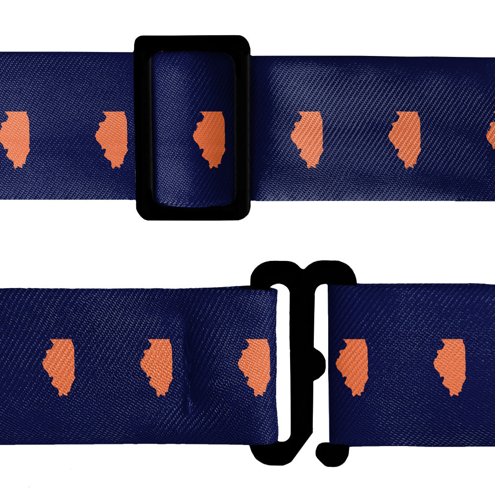 Illinois State Outline Bow Tie - Bow Tie Hardware - Knotty Tie Co.