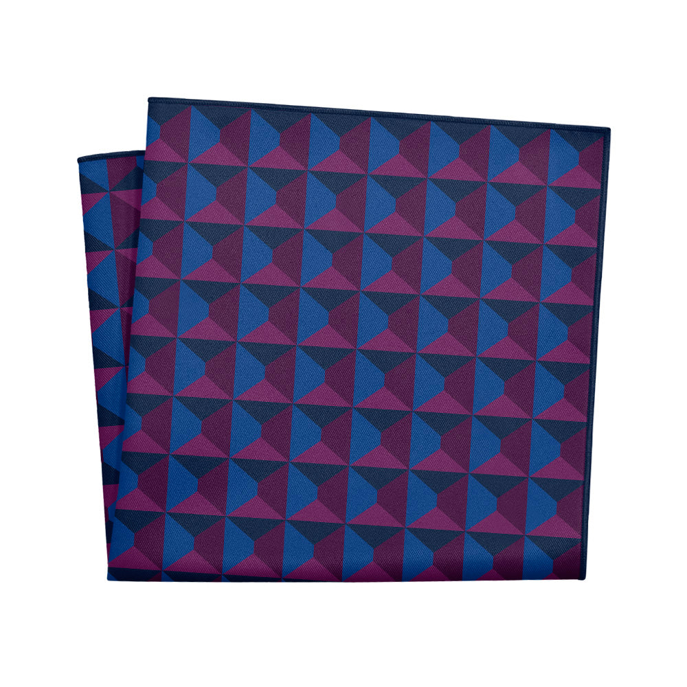 Illusion Geometric Pocket Square - 12" Square - Knotty Tie Co.