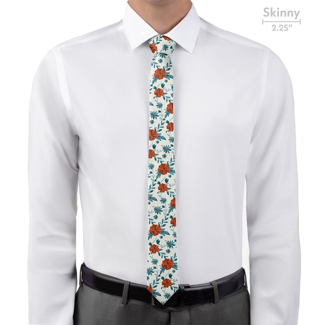 Impatiens Floral Necktie - Skinny - Knotty Tie Co.