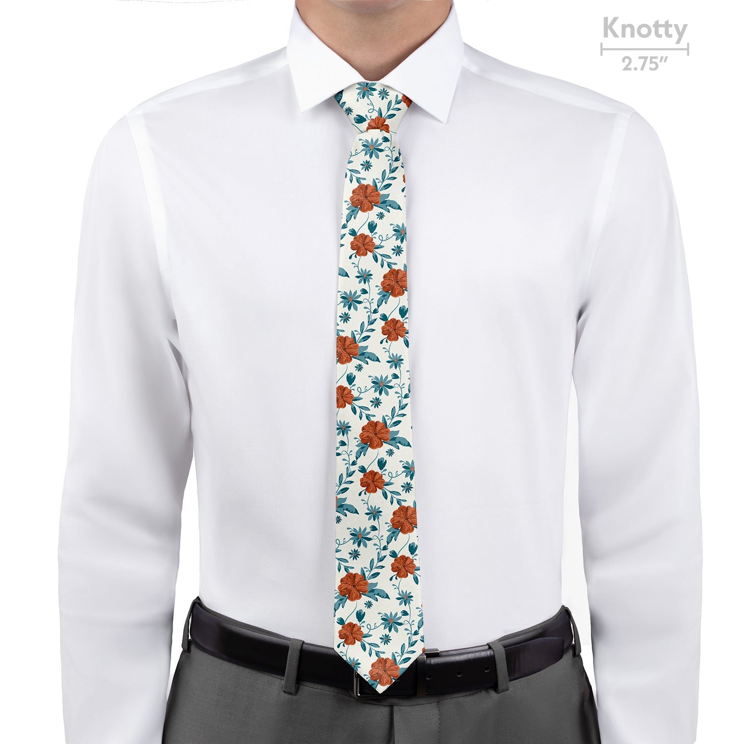 Impatiens Floral Necktie - Knotty - Knotty Tie Co.