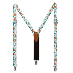 Impatiens Floral Suspenders - Adult Short 36-40" -  - Knotty Tie Co.
