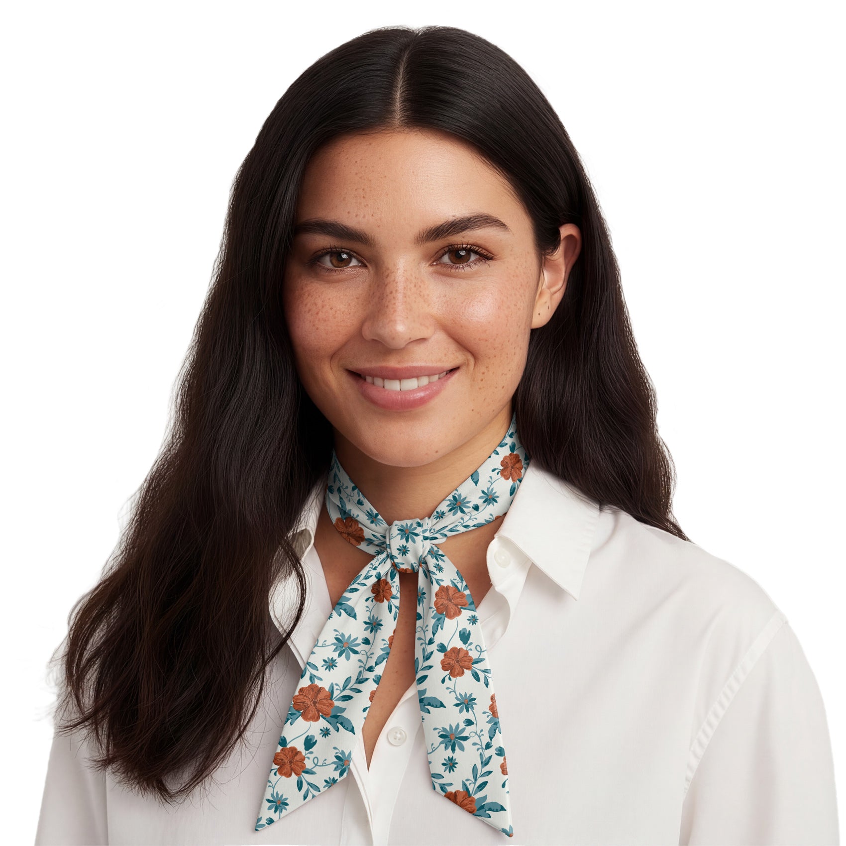 Impatiens Floral Hair Scarf - Neck Scarves - Knotty Tie Co.
