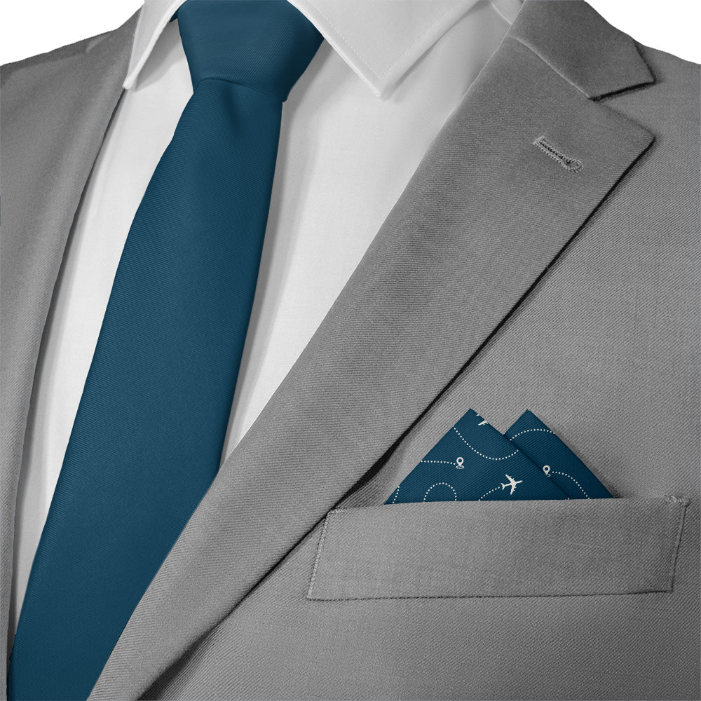 In Flight 3 Logo Pocket Square