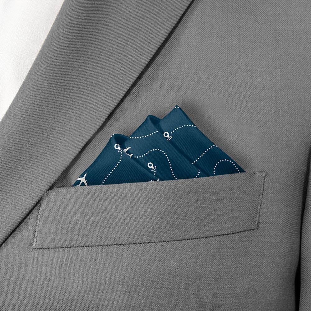 In Flight 3 Logo Pocket Square