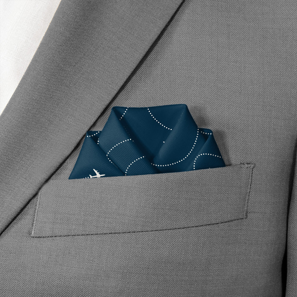 In Flight 3 Logo Pocket Square