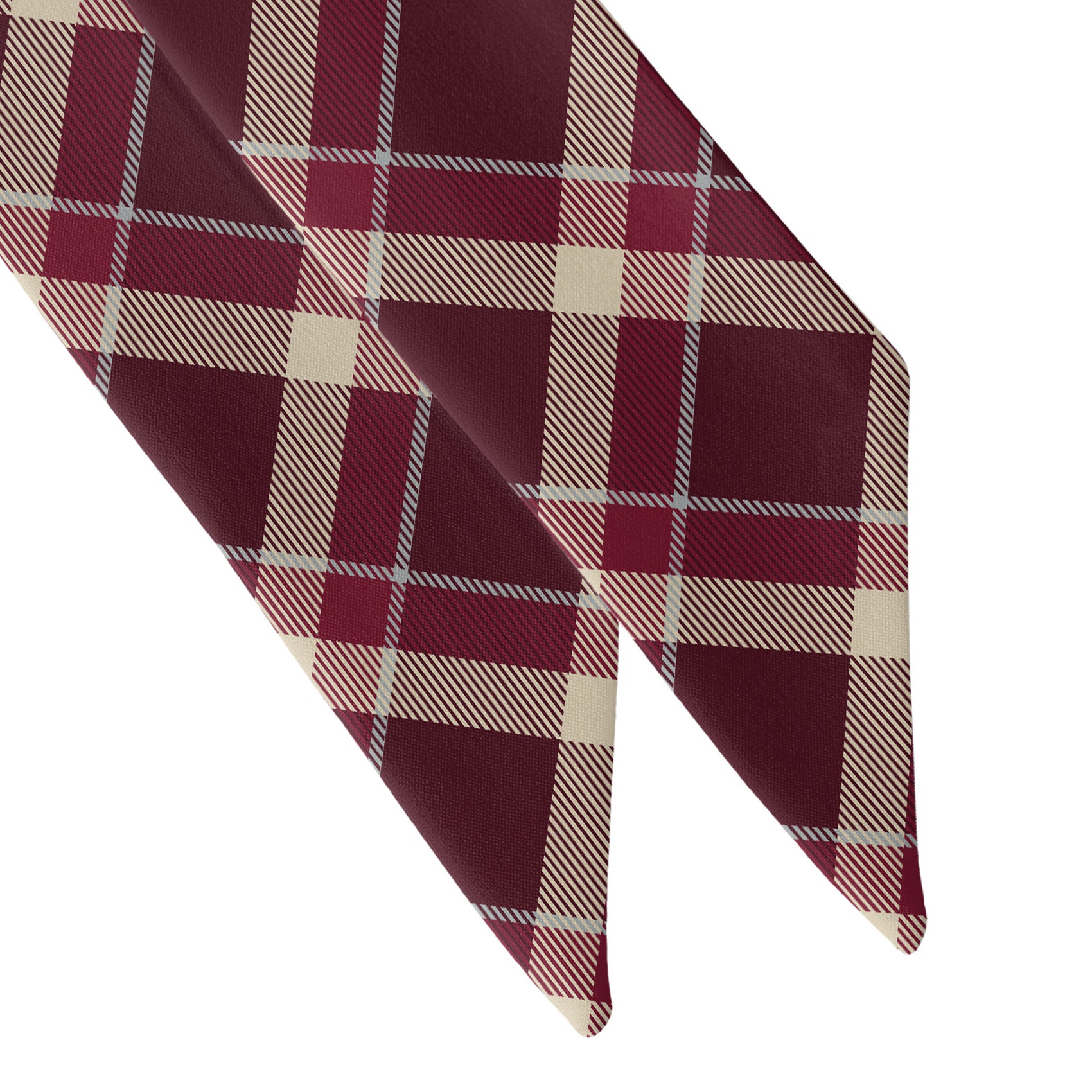Inca Plaid Hair Scarf - Scarf Tapered Ends - Knotty Tie Co.