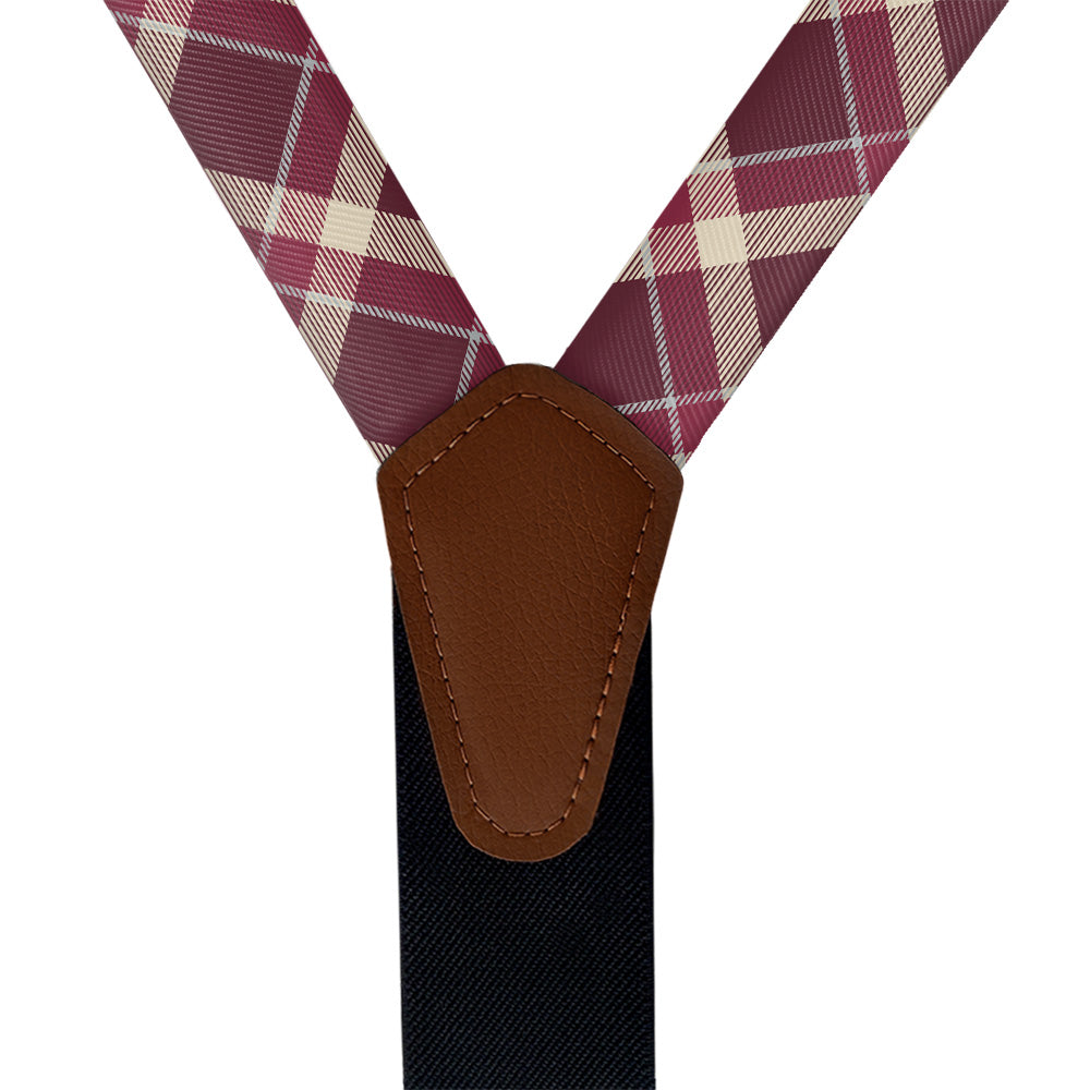 Inca Plaid Suspenders - Vegan Leather Y-Back - Knotty Tie Co.