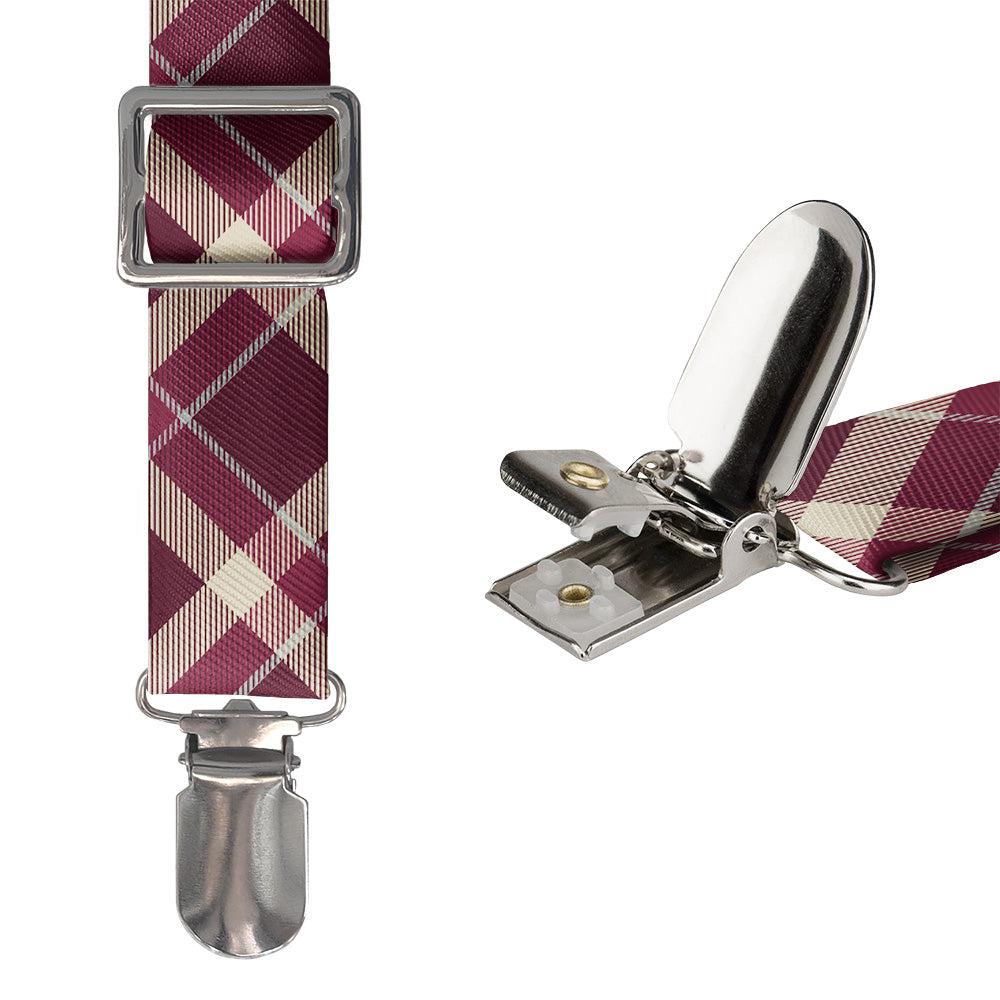 Inca Plaid Suspenders - Hardware and Strap - Knotty Tie Co.